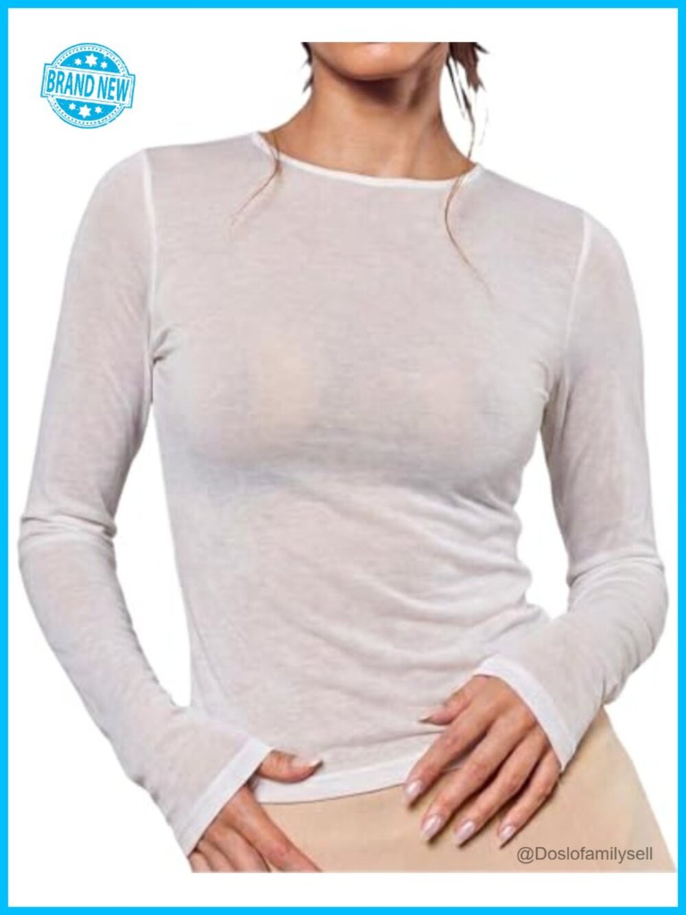 Women's Sheer Mesh Off The Shoulder Top Long Sleeve See Through Party Club